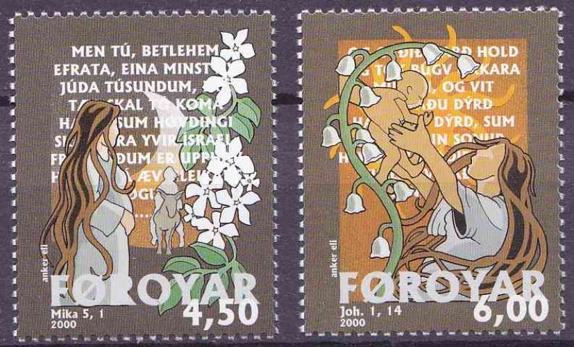 FEROE 2000 NEUF** MNH N° 381 382 Noël