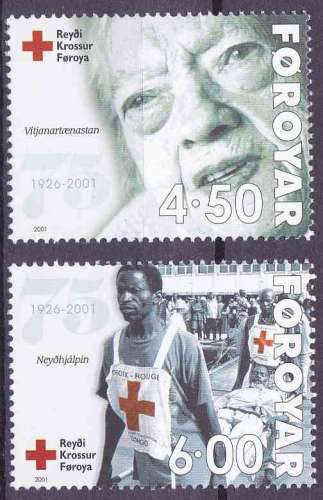 FEROE 2001 NEUF** MNH N° 383 384 Croix-Rouge