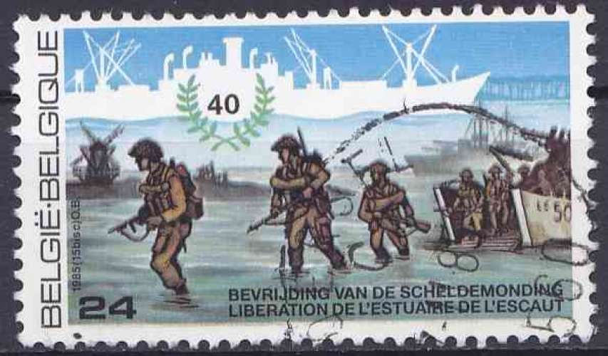 BELGIQUE 1985 oblitéré n° 2190 40e anniversaire de la libération