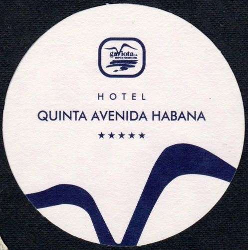 Cuba 2014 Sous verre carton souple Hotel Quinta Avenida Habana