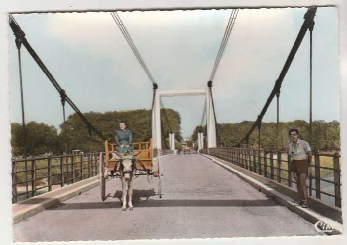 cpsm 45 Meung-sur-Loire Le retour du Marché  (attelage )