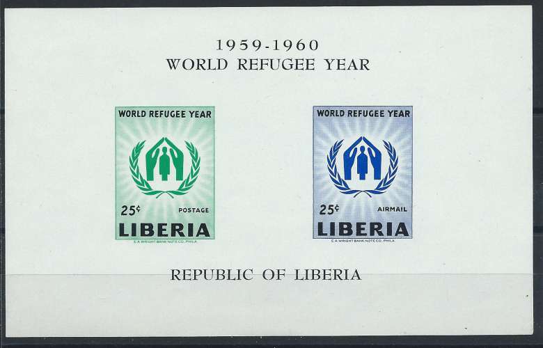 Libéria Bloc N° 15** (MNH) 1960 - Année mondiale du Réfugié