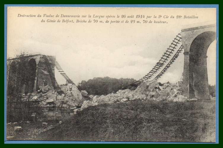 CPA Destruction Viaduc de Dannemarie 1914   non écrite 