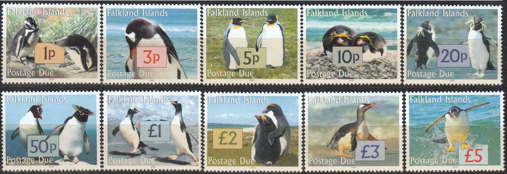 Falkland Islands 2005 Timbres taxe Manchots Neuf **