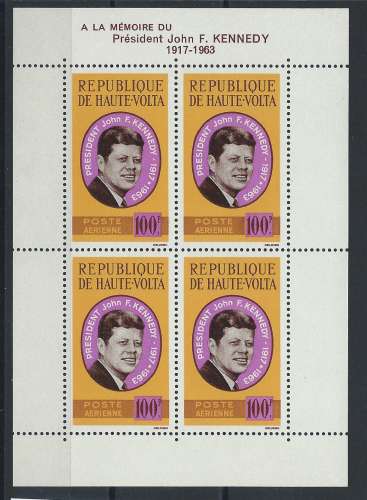 Haute-volta Bloc N° 2** (MNH) 1964 - John F. Kennedy