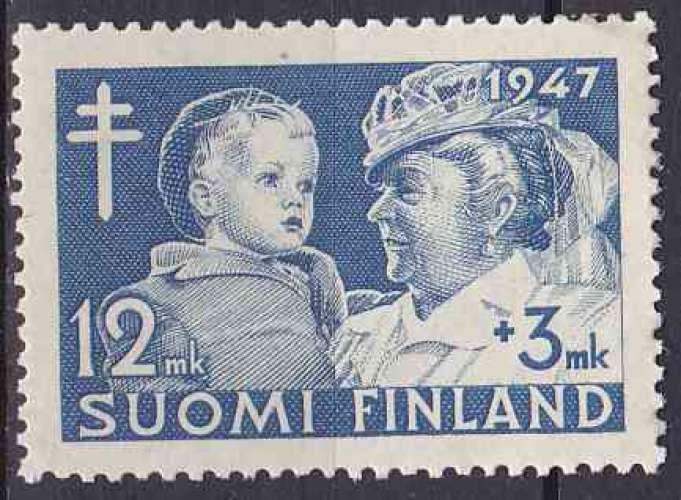 FINLANDE 1947 NEUF* charnière N° 329