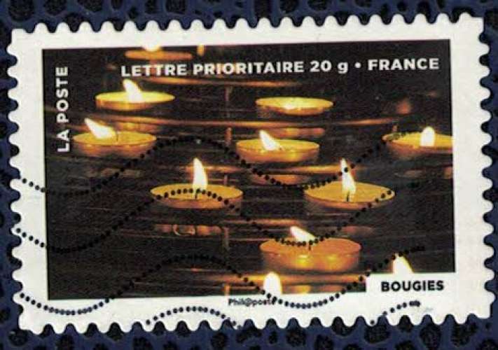 France 2012 Oblitéré Used Le timbre fête le feu Les Bougies Y&T 759