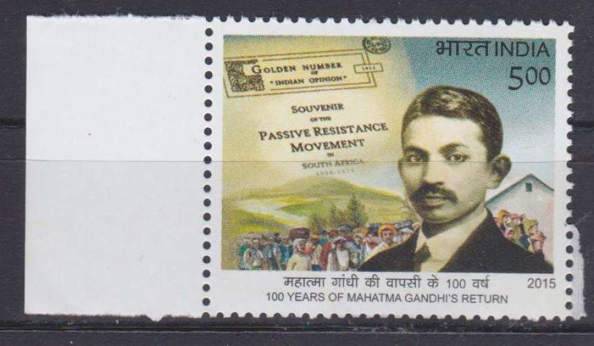 Inde 2015 YT 2603 MNH Centenaire du retour de Gandhi