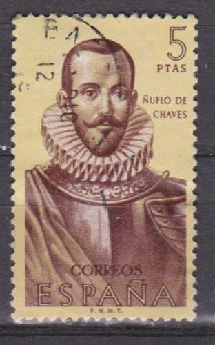 Espagne 1961 YT 1054 Obl Conquistadore Nuflo de Chaves