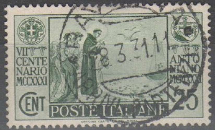 Italie 1931 - St. Antoine 25 c.