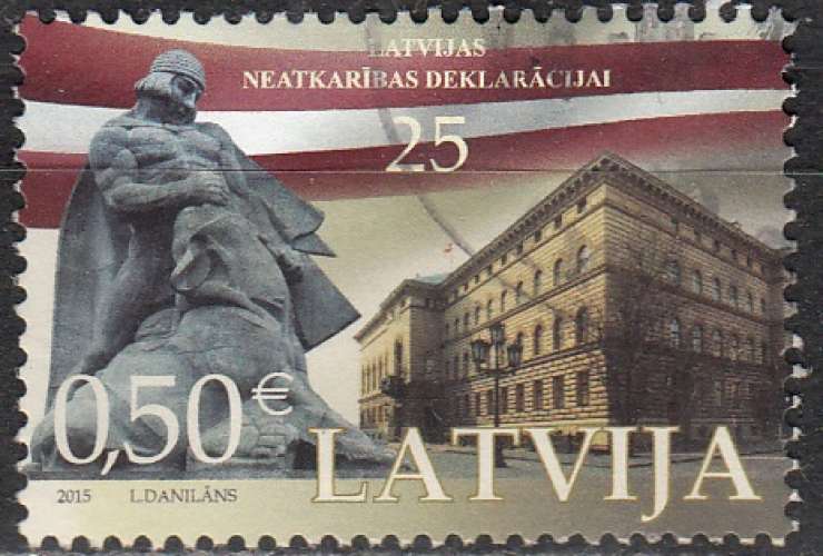 Latvija 2015 25 Ans Indépendance O Cachet rond