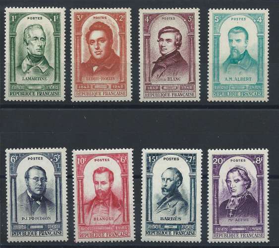 France N° 795/802** (MNH) 1948 - Révolution de 1848