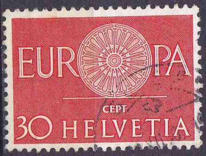 SUISSE 1960 OBLITERE N° 666 europa