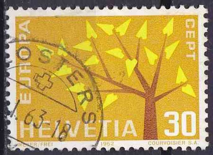 SUISSE 1962 OBLITERE N° 698 europa