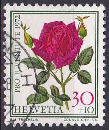 SUISSE 1972 OBLITERE N° 916 Fleurs