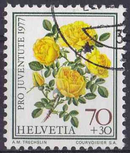 SUISSE 1977 OBLITERE N° 1044 fleurs