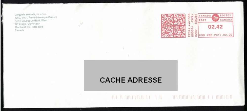 Canada EMA Empreinte Postmark Langlois Avocats