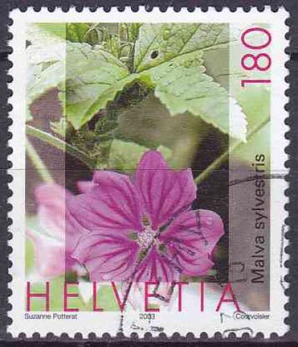 SUISSE 2003 OBLITERE N° 1750 fleurs