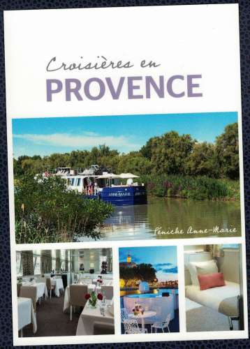 Carte Postale CP Postcard Croisières en Provence Péniche Anne Marie