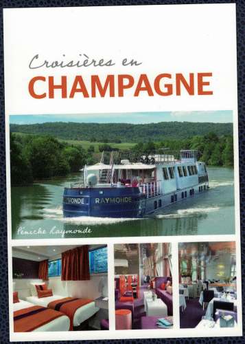 Carte Postale CP Postcard Croisières en Champagne Péniche Raymonde