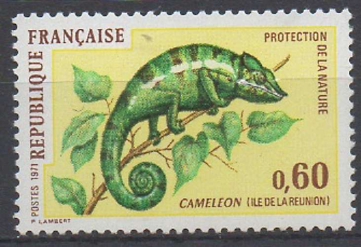 France 1971 - y & t : 1692 - Caméléon de la Réunion