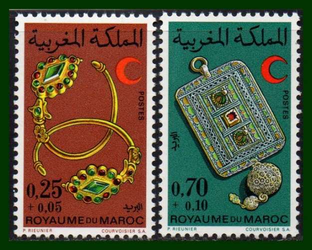 Maroc N° 637 / 638 ** Croix Croissant Rouge objet d'art