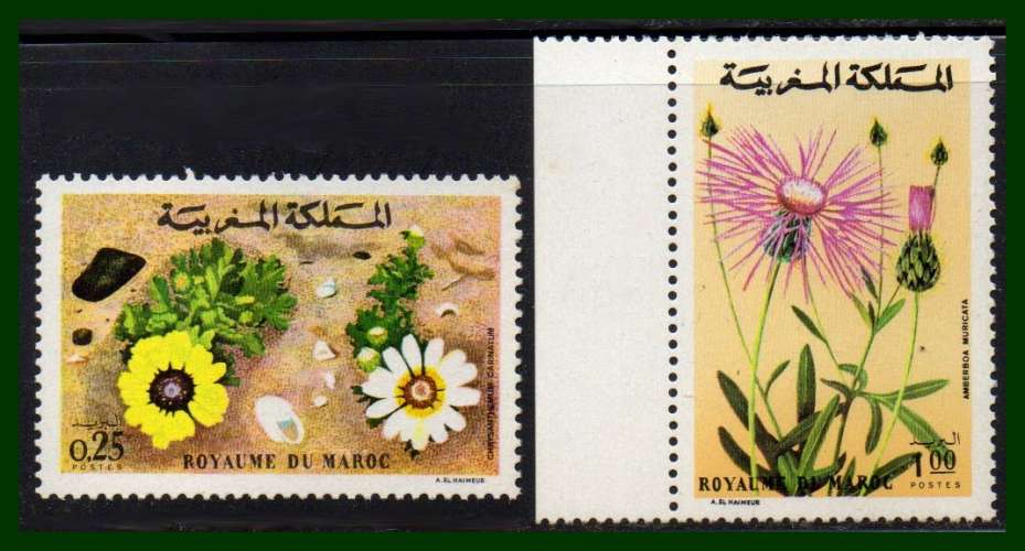 Maroc N° 687 / 688 ** Fleurs (cote 4 €)