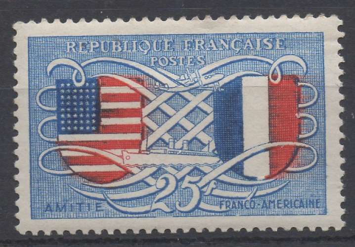 France 1949 - Y & T : 840 (N**) - AMITIÉ FRANCO-AMÉRICAINE