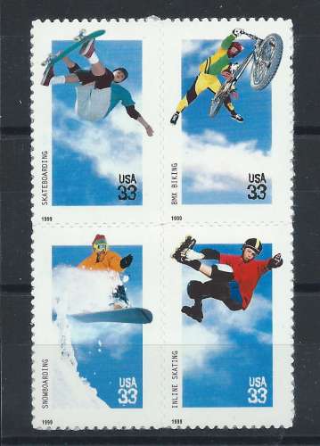 États-Unis N° 2912/15** (MNH) 1999 - Sports extrêmes