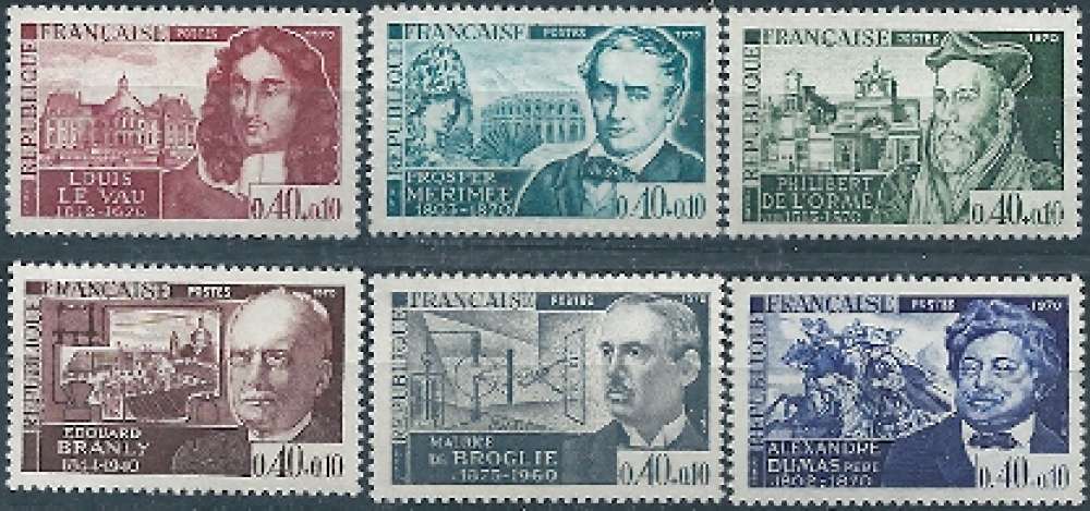 France - 1970 - Y&T 1623 à 1628** - MNH