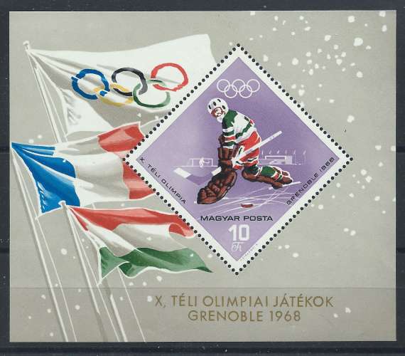 Hongrie Bloc N° 68** (MNH) 1967 - J.O de Grenoble