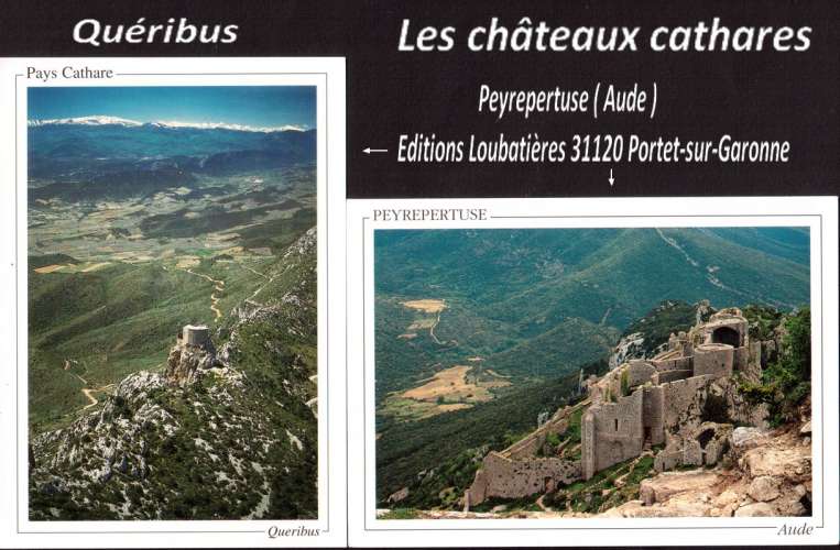 France Cpm Pays Cathares Les Château de Quéribus et de Peyrepertuse ( Aude )