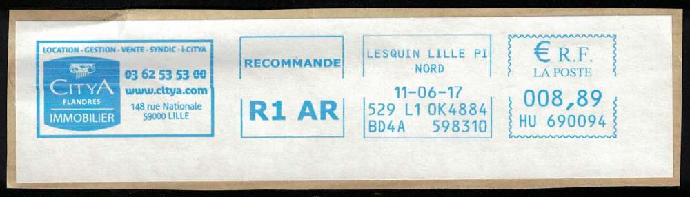 France EMA Empreinte Postmark Citya Flandres Immobilier 59 Lille