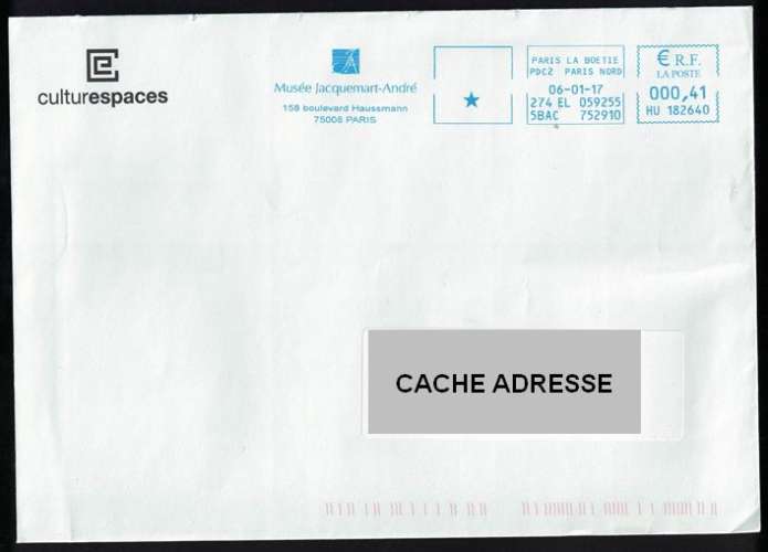 France EMA Empreinte Postmark Musée Jacquemart André Paris Culturespaces