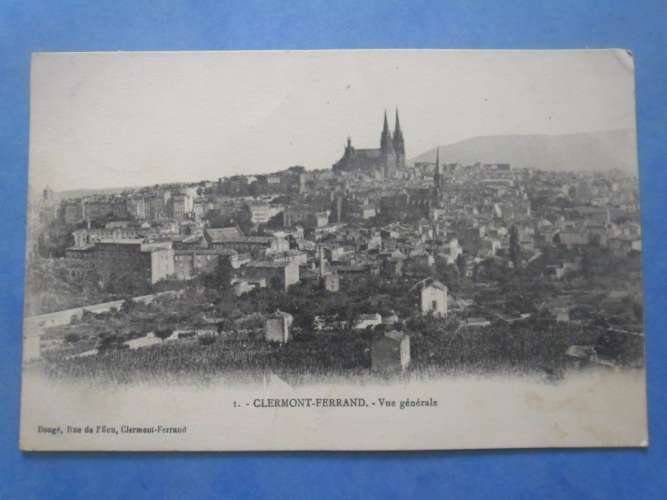 63-CLERMONT-FERRAND vue générale , circulée en 1915