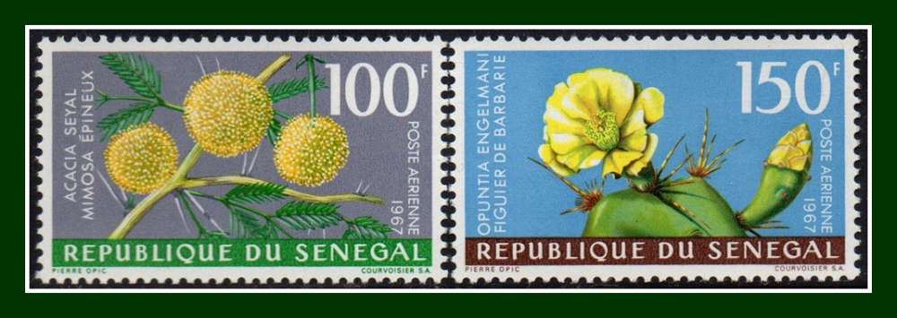 Sénégal N° PA 59 & 60 **  (cote 7,90 €) Fleurs