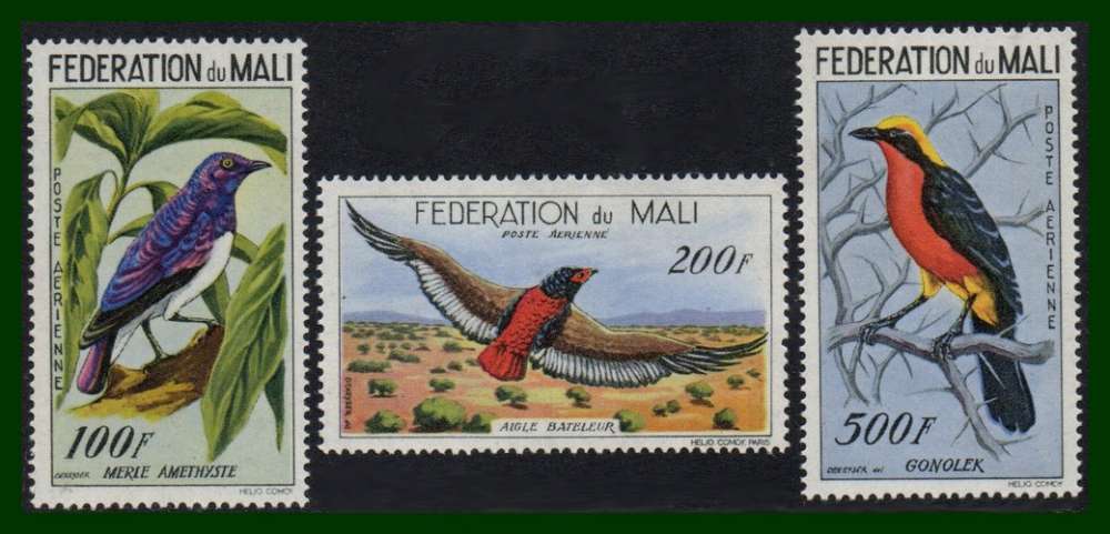 Mali N° PA 2 à 4 * ( cote 35,80 €) Oiseaux