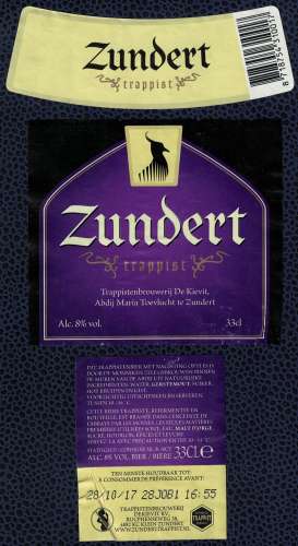 Pays Bas Lot 3 Étiquettes Bière Beer Labels Zundert Trappist