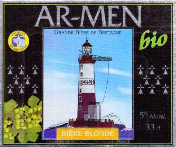 France Bière bretonne bio Ar-Men Blonde (étiquette neuve)