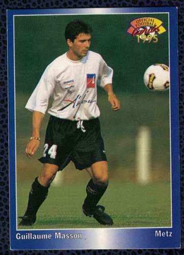 Panini Football Guillaume Masson Attaquant Metz 1995 Carte N° 9