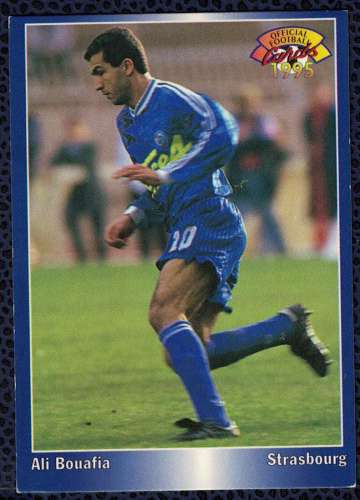 Panini Football Ali Bouafia Attaquant Strasbourg 1995 Carte N° 187