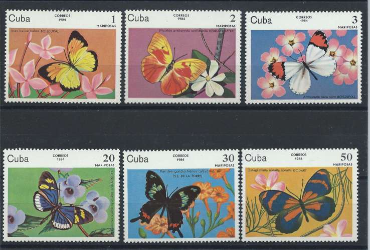 Cuba N°2515/21**/* (MNH & MH) 1984 - Papillons