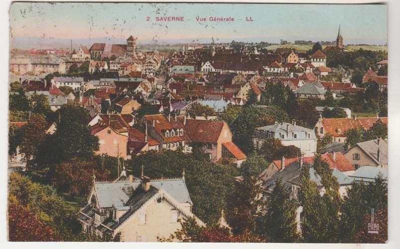 cpa 67 Saverne Vue générale ( daguin Roseraie )