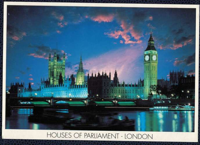 Carte Postale Postcard London Houses of Parliament Big Ben