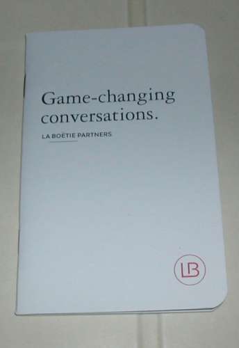 Carnet de Notes Notepad La Boëtie Partners Game Changing conversations