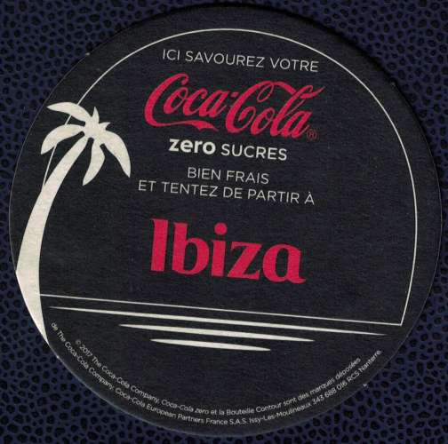 SB Sous Bock Coca Cola Zéro Sucres Ibiza