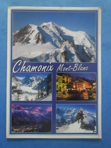 74-CHAMONIX vues diverses , écrite et circulée , 2 scans