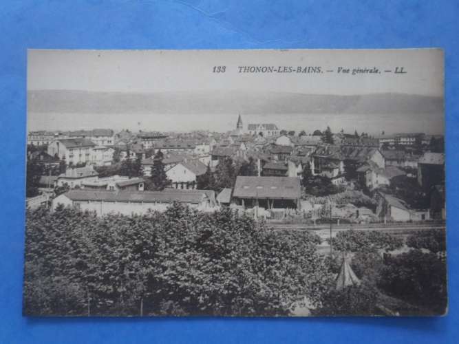 74-THONON LES BAINS vue générale , dos vert