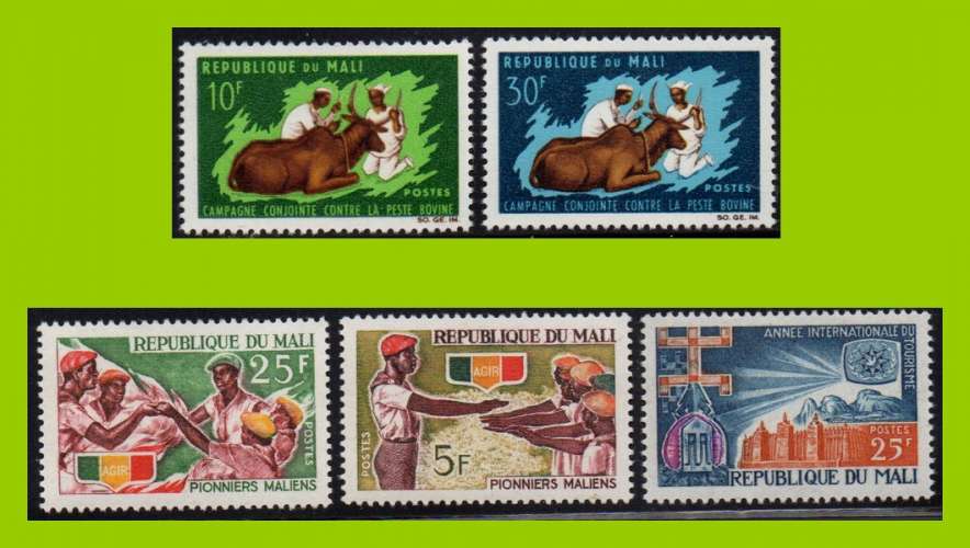 MALI N° 96 à 100 * Divers 1966 /7