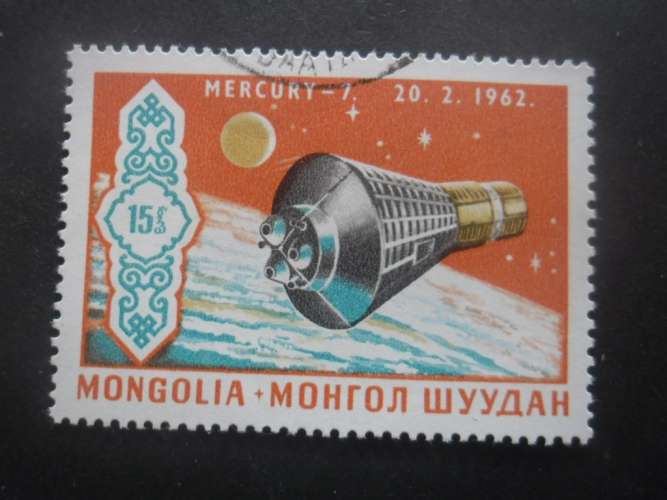 MONGOLIE N°506 Mercury 7 oblitéré